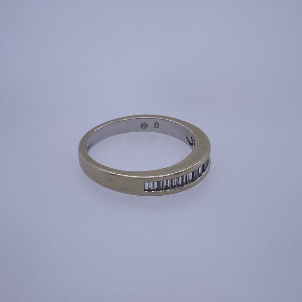 14k White Gold 0.50TCW Baguette Diamond Band