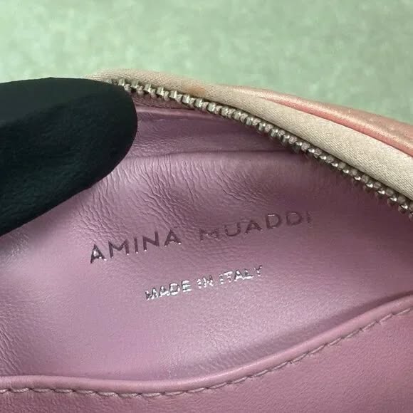 Amina Muaddi Super Amini Baddie Mini Bag - Pink