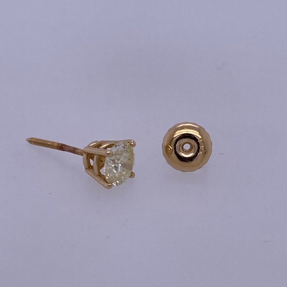 14k Yellow Gold 0.40CT Single Stud Earring