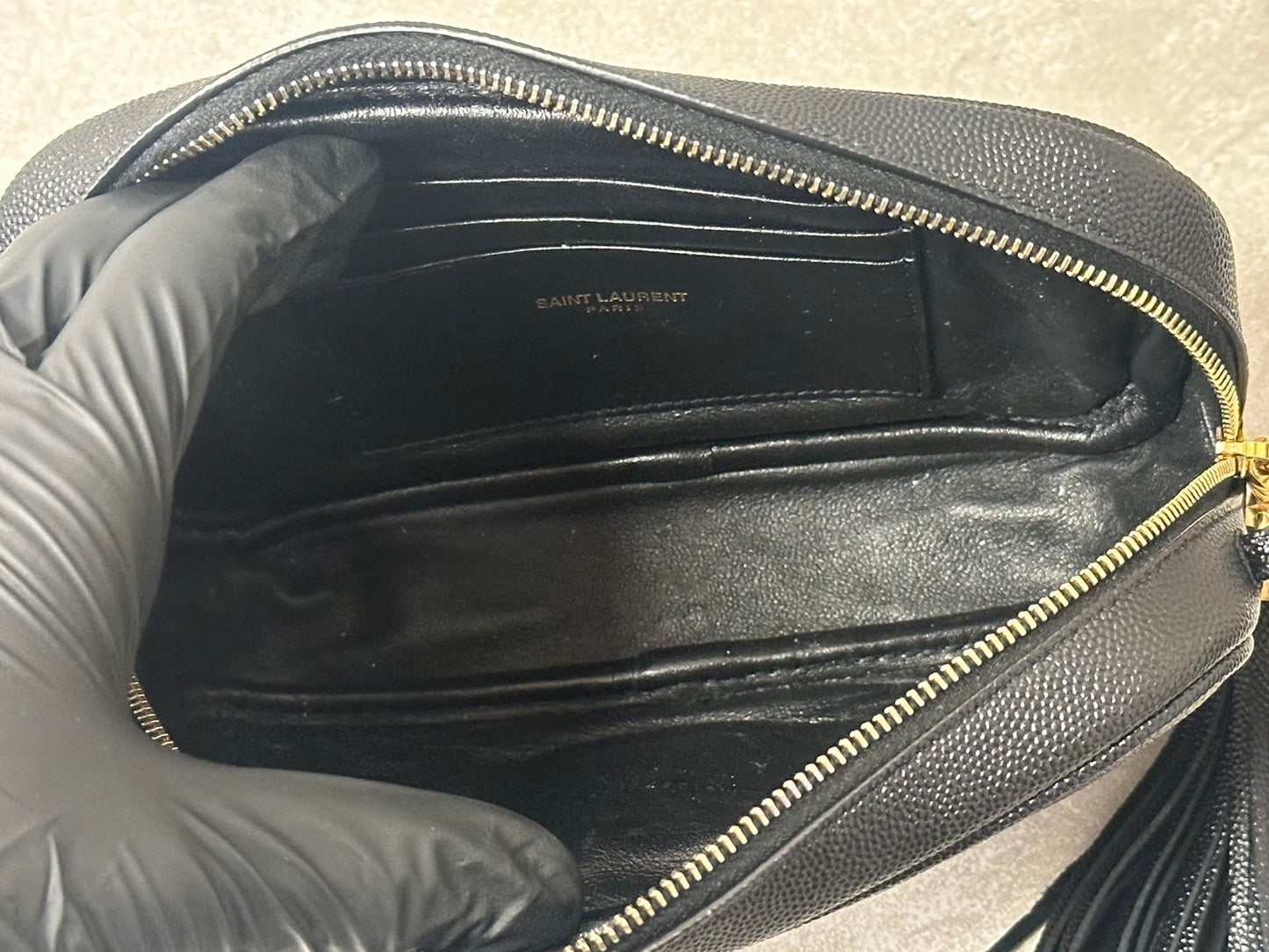 Saint Laurent Mini Lou In Quilted Leather Black Shoulder Bag