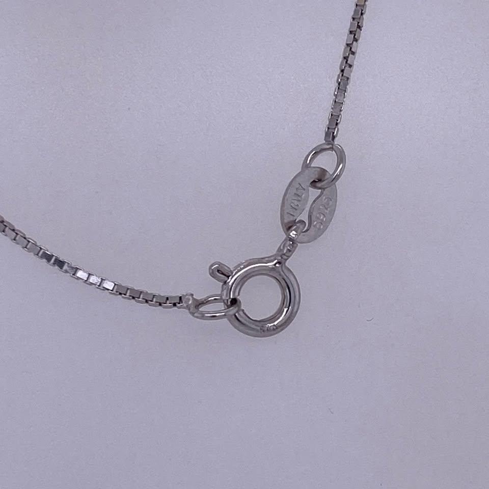 925 Silver Thin Box Link Necklace