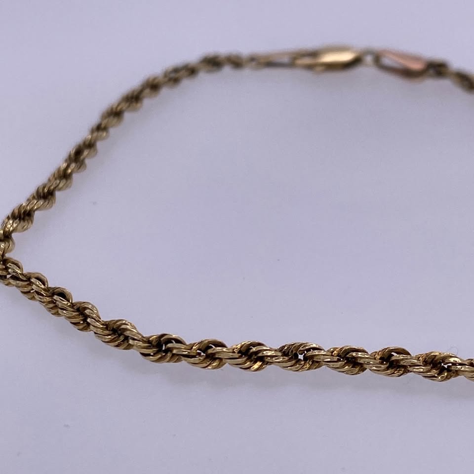 10k Yellow Gold Rope Bracelet