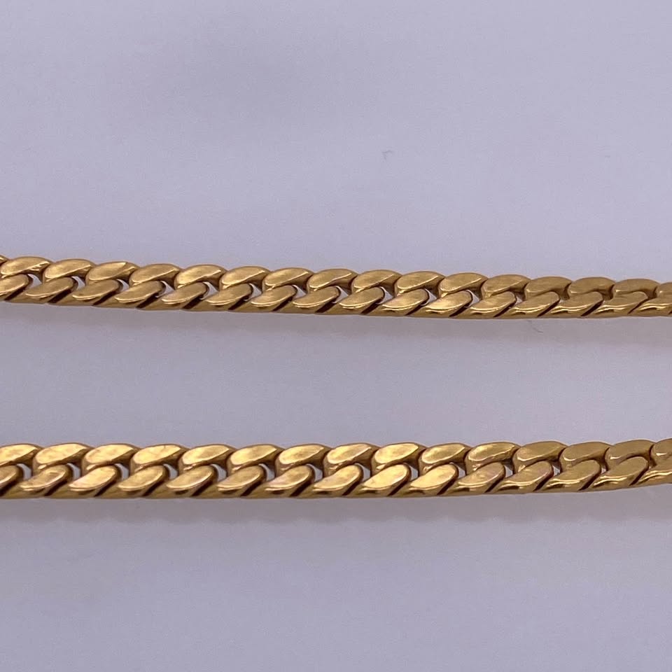 22k Yellow Gold Vintage Cuban Link Bracelet