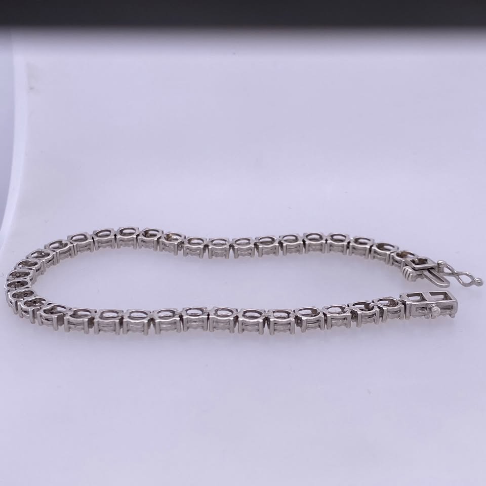 925 Silver Tennis Style Bracelet