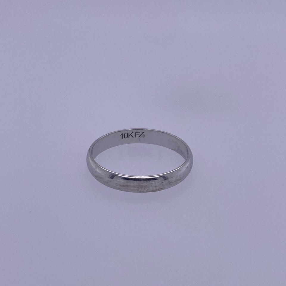 10k White Gold Thin Band