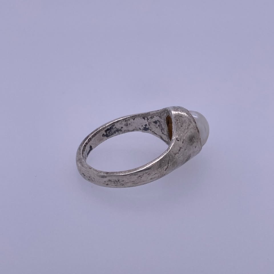 925 Sterling Silver Ring With Pearl