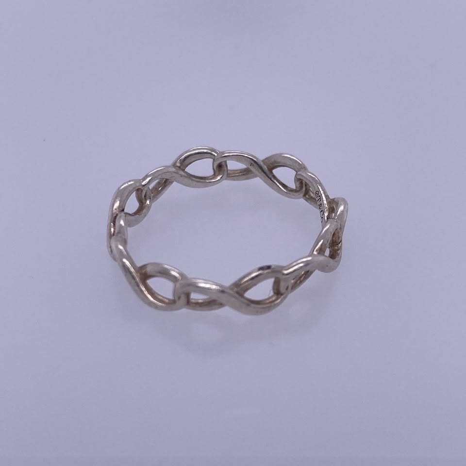Tiffany & Co Sterling Silver Infinity Band Size: 4 1/4