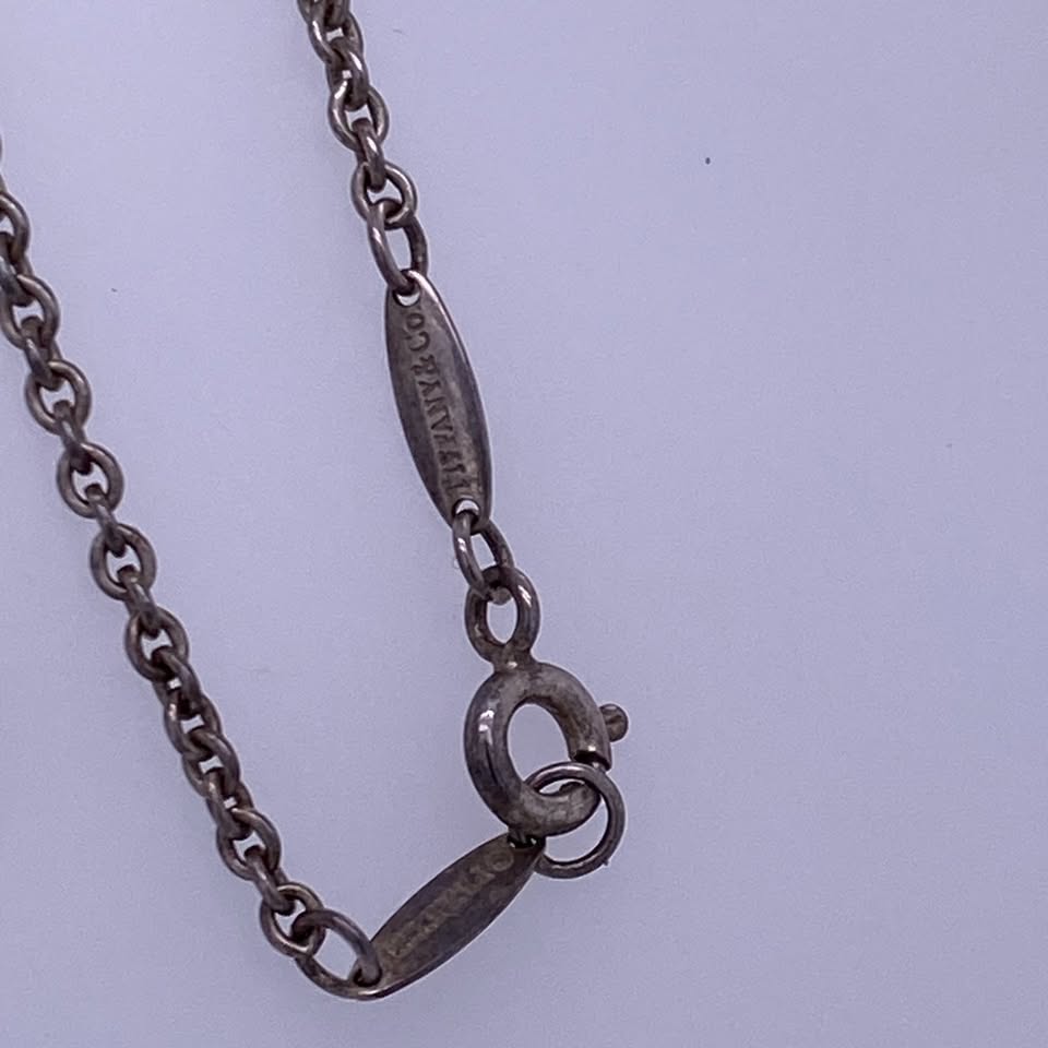 Tiffany & co. Elsa Peretti Open Heart Pearl Lariat Necklace.