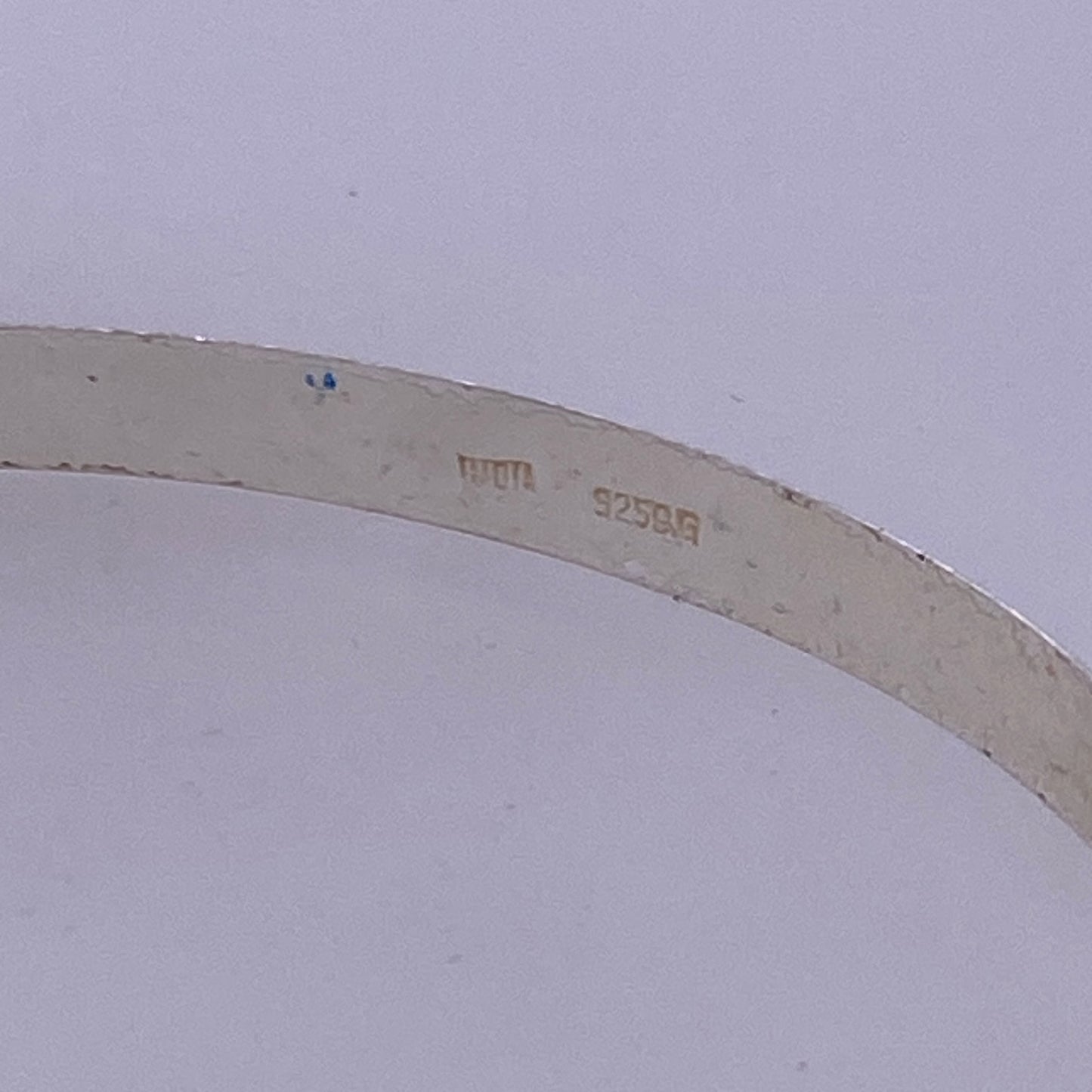 925 Sterling Silver Round Bangle Bracelet