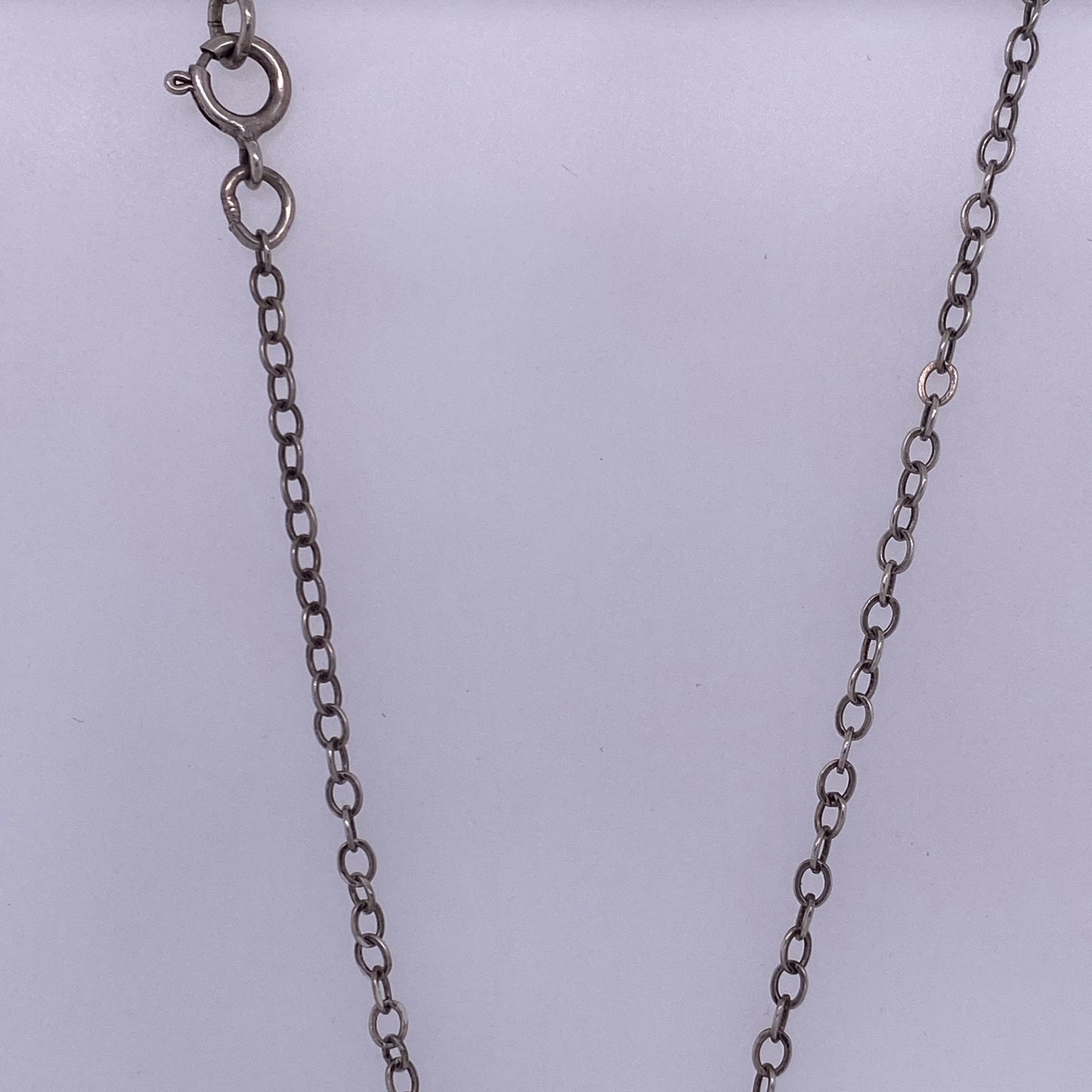 925 Sterling Silver Rolo Link Necklace With Heart Pendant