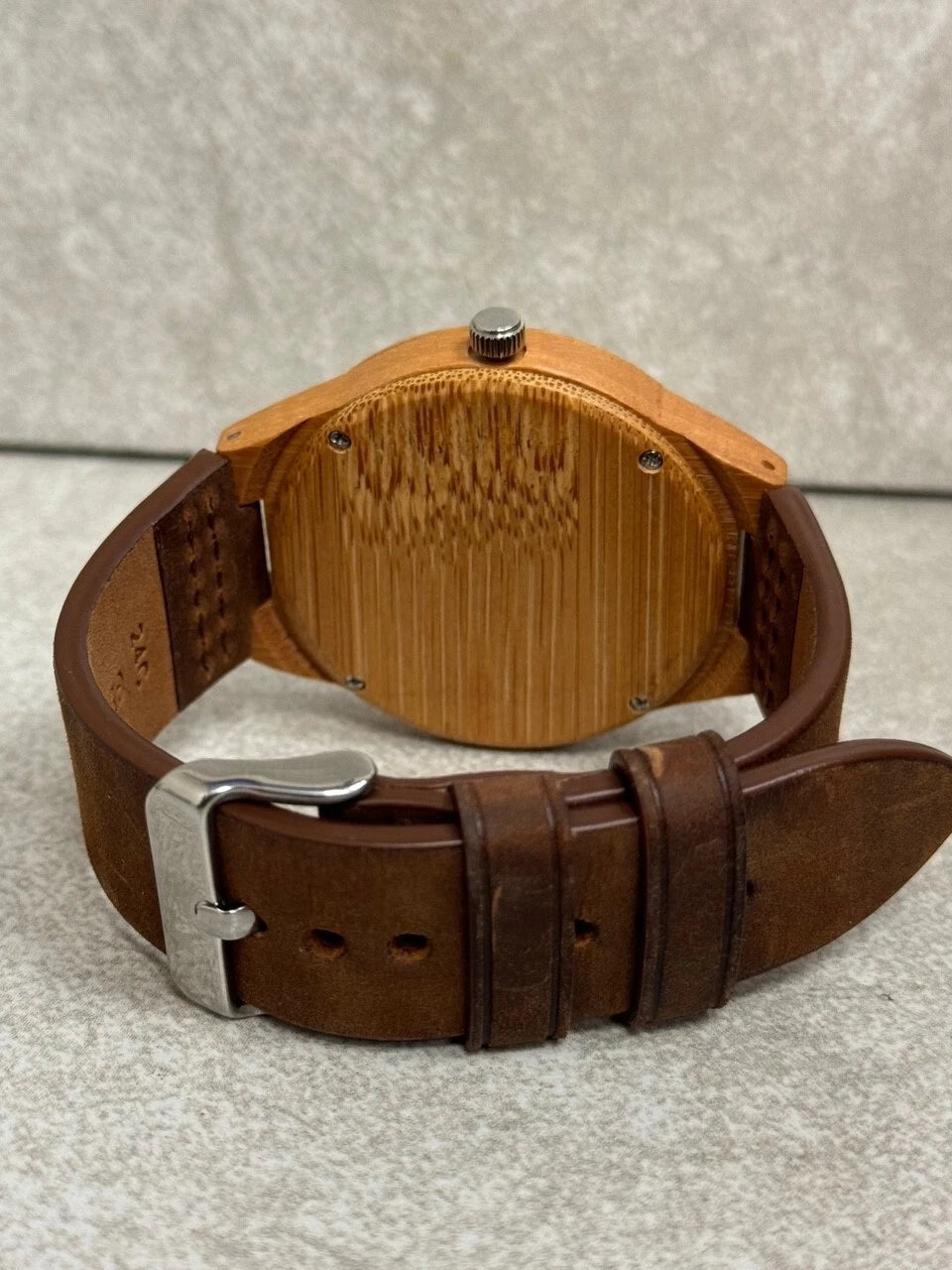 Treehut 24C Wooden Case Leather Band Watch