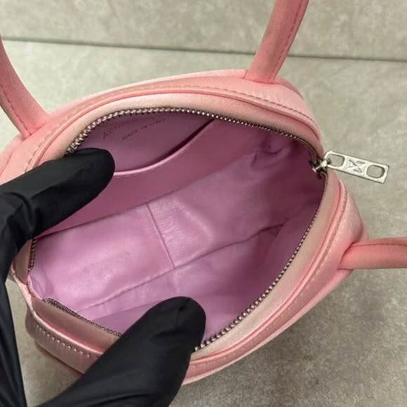 Amina Muaddi Super Amini Baddie Mini Bag - Pink