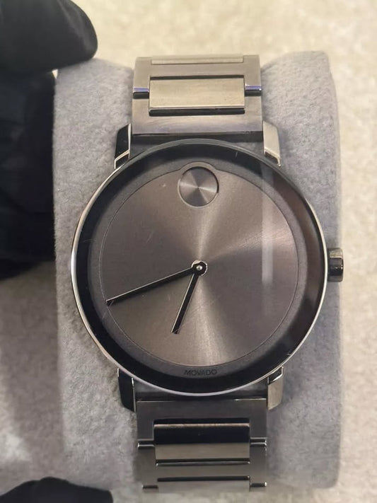 Movado Unisex Swiss Bold Large Black Polymer Bracelet Watch
