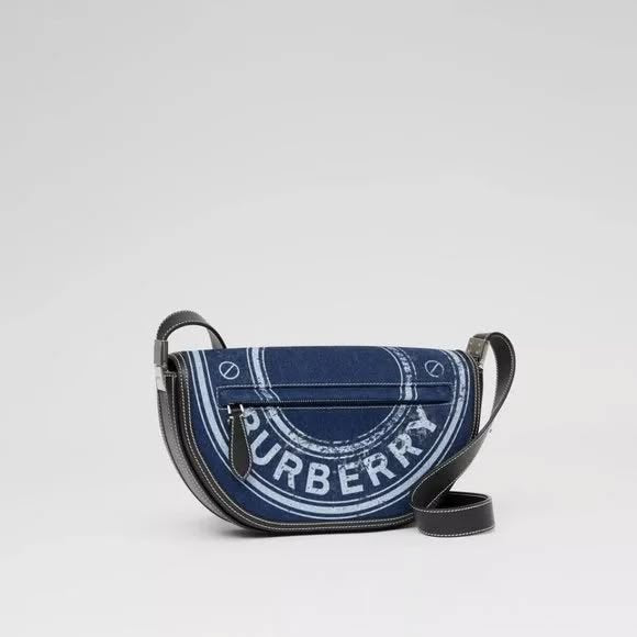 Burberry Blue Denim Leather Olympia Bag
