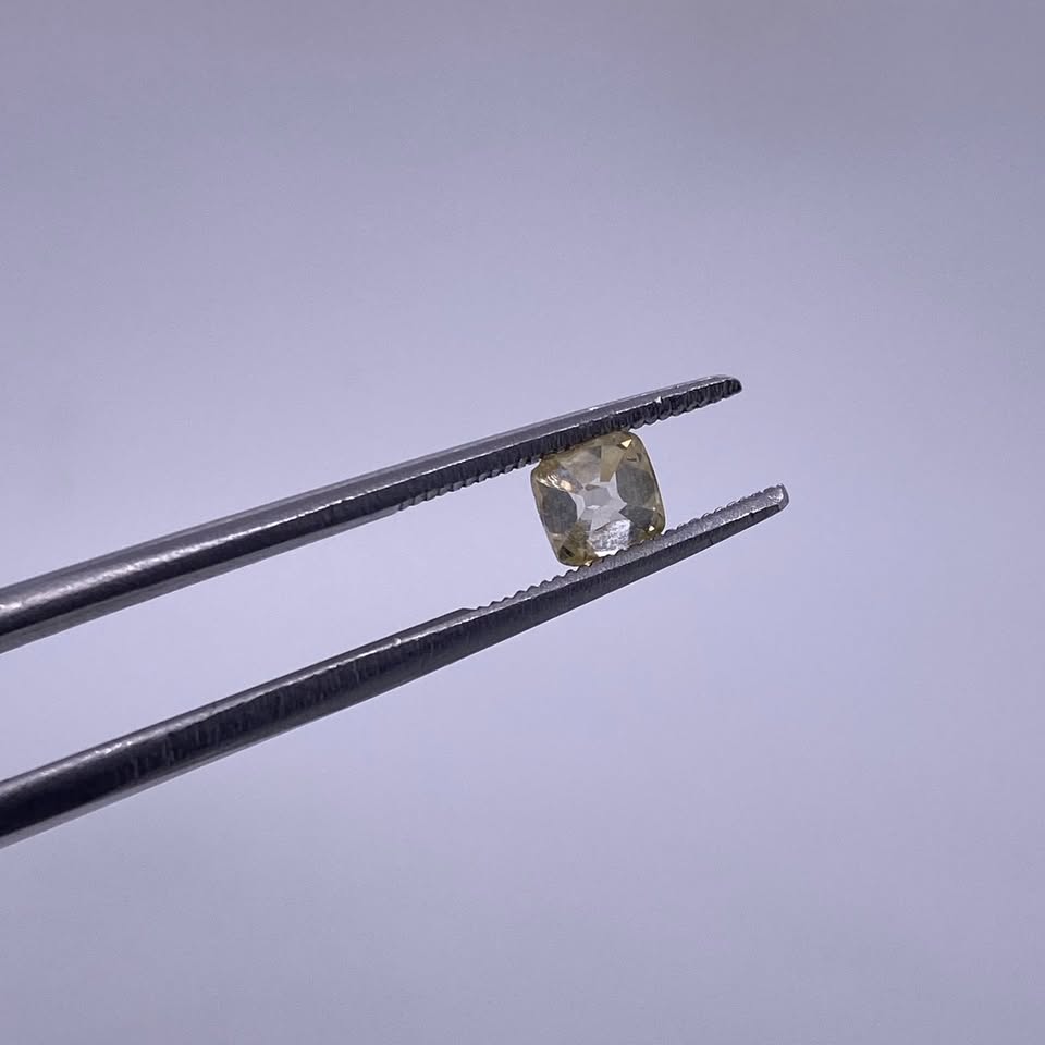 0.53 GIA CERTIFIED Cushion Modified Brilliant Fancy Light Brownish Yellow Diamond