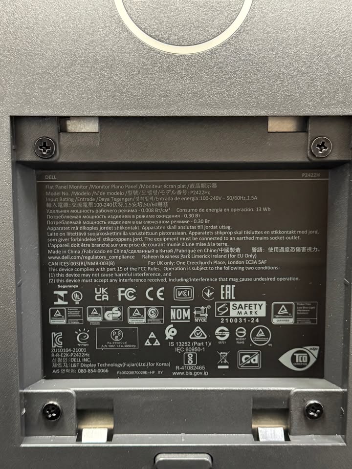 Dell P2422H 24" Widescreen IPS LED 1920 x 1080 Monitor