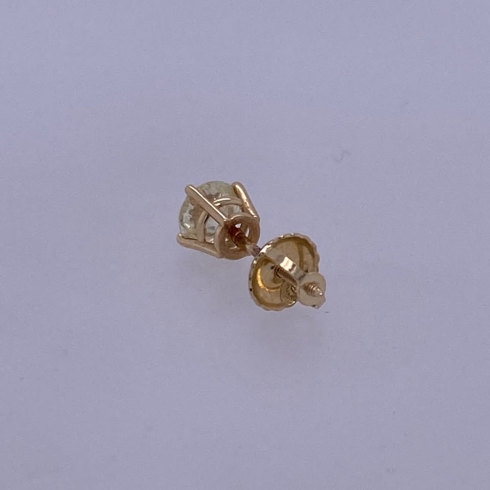 14k Yellow Gold 0.40CT Single Stud Earring
