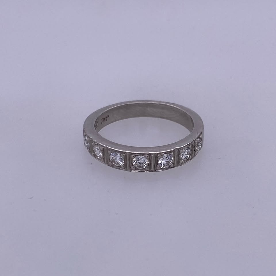 Platinum Ladies Diamond Engagement Ring SIZE: 6 3/4 7.2G