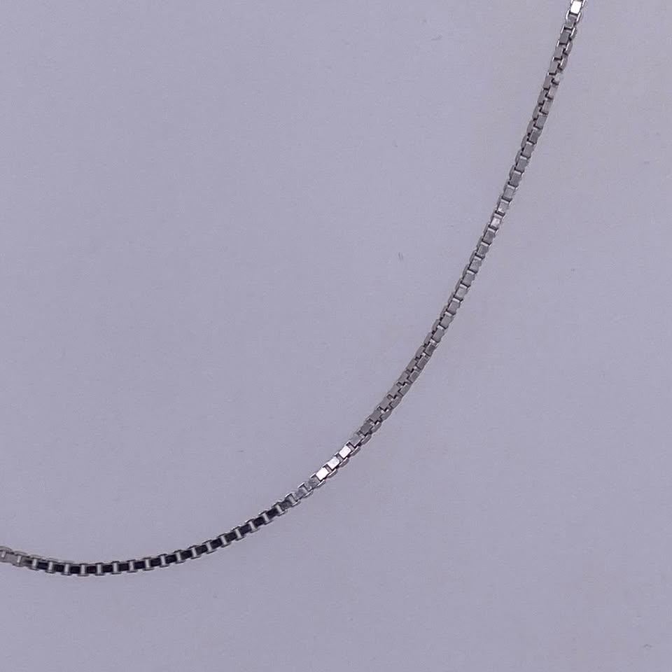 925 Silver Thin Box Link Necklace