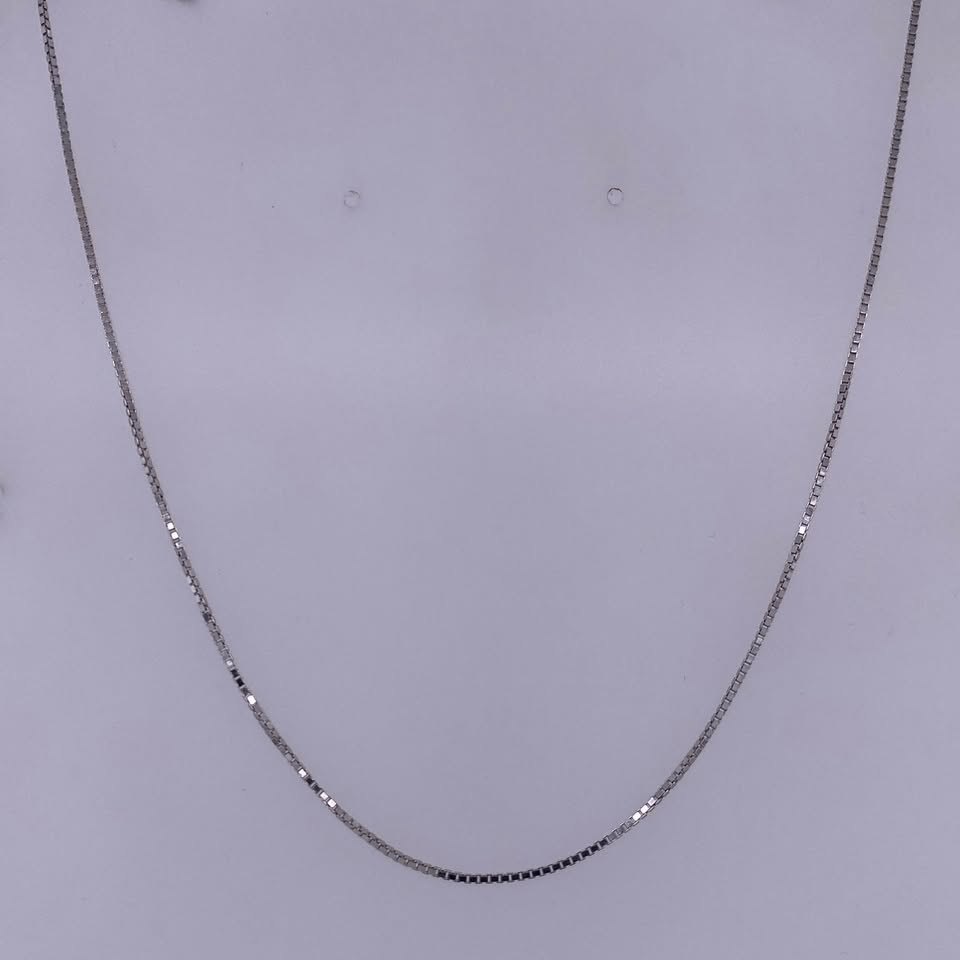 925 Silver Thin Box Link Necklace
