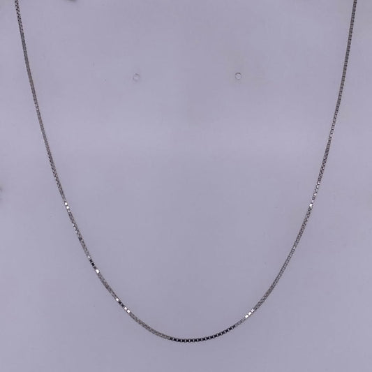 925 Silver Thin Box Link Necklace