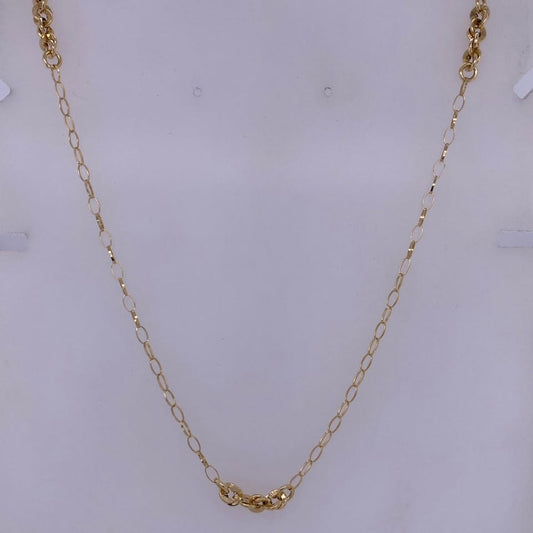 10k Yellow Gold Rolo/Rope Necklace