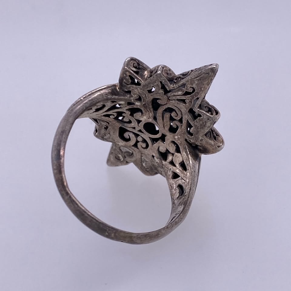 925 Sterling Silver / 18k Yellow Gold Custom Star Style Ring