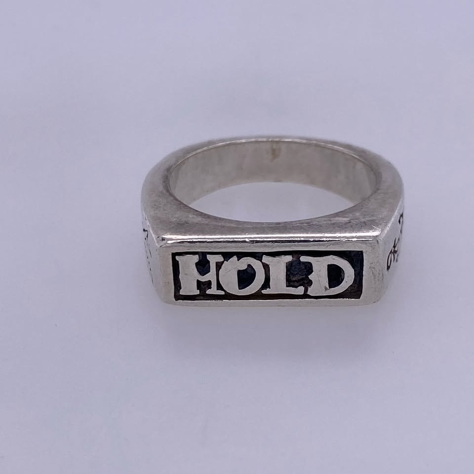 925 Sterling Silver "Hold" Ring