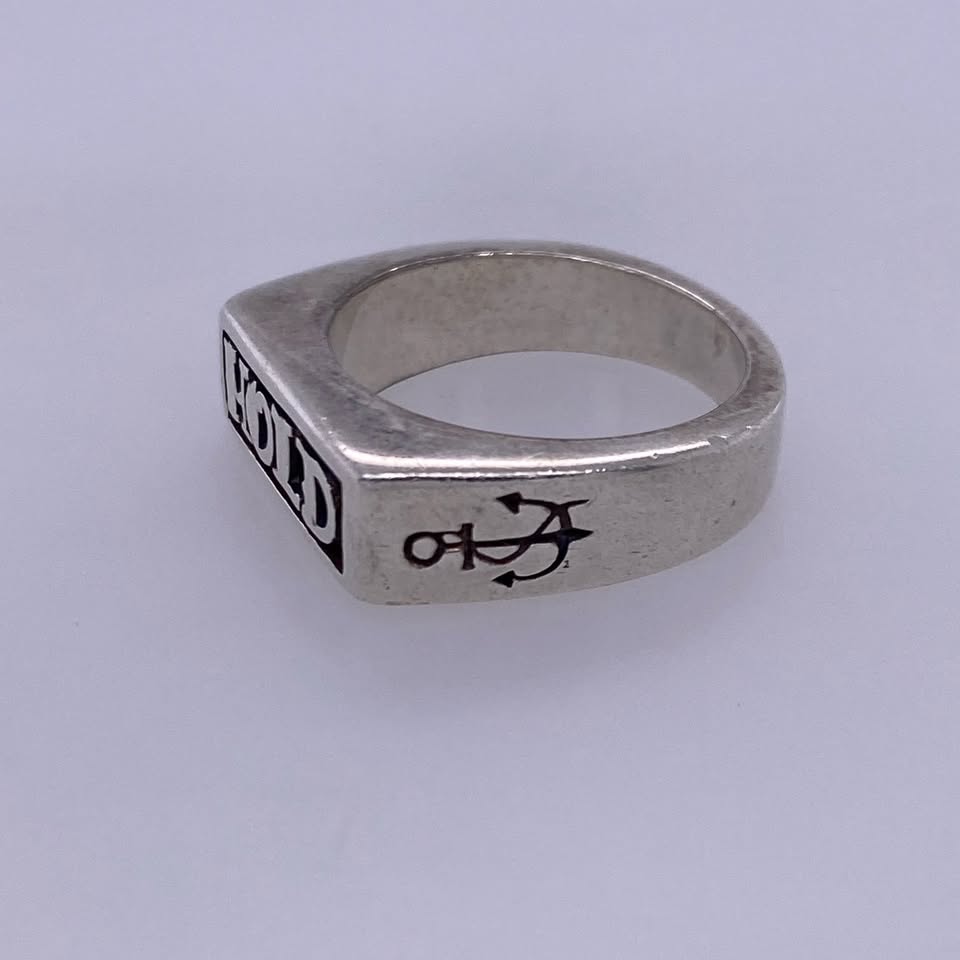 925 Sterling Silver "Hold" Ring