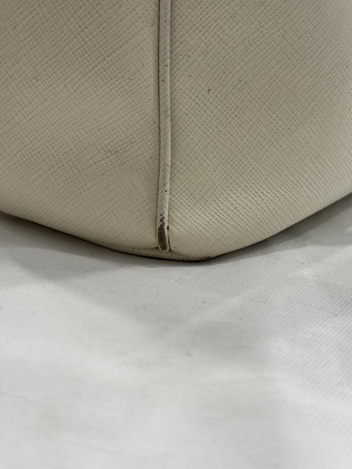 Prada White Galleria Saffiano Leather Tote Bag