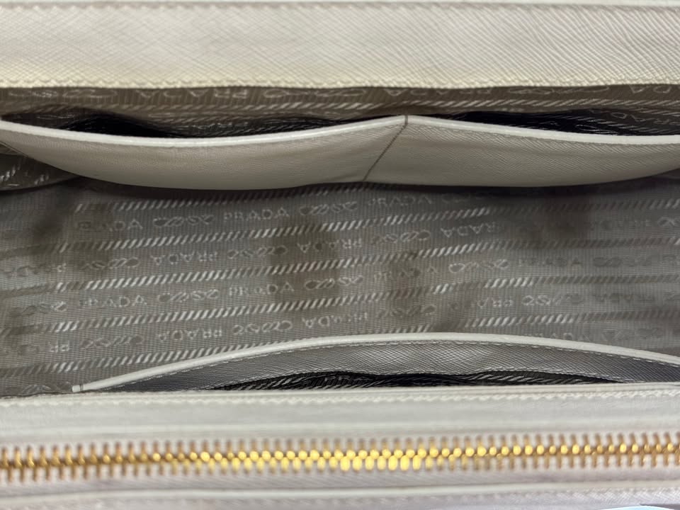 Prada White Galleria Saffiano Leather Tote Bag