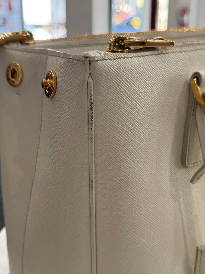 Prada White Galleria Saffiano Leather Tote Bag