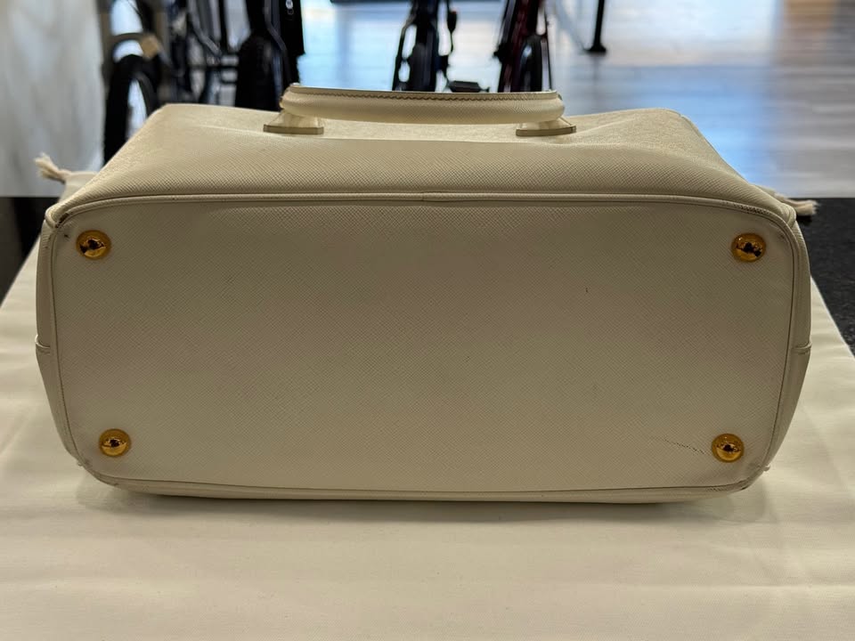 Prada White Galleria Saffiano Leather Tote Bag