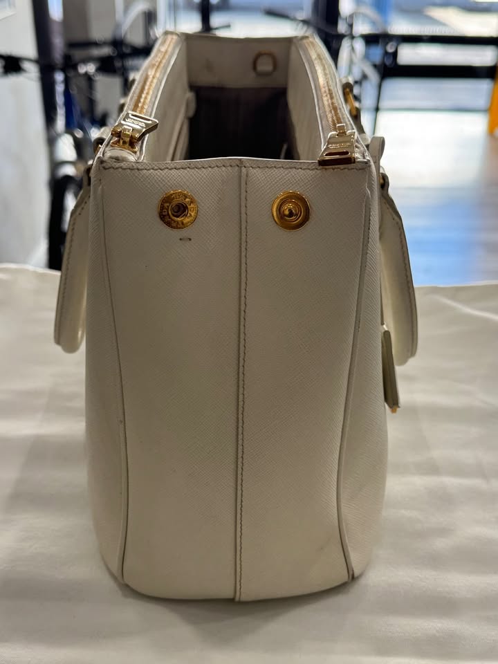 Prada White Galleria Saffiano Leather Tote Bag