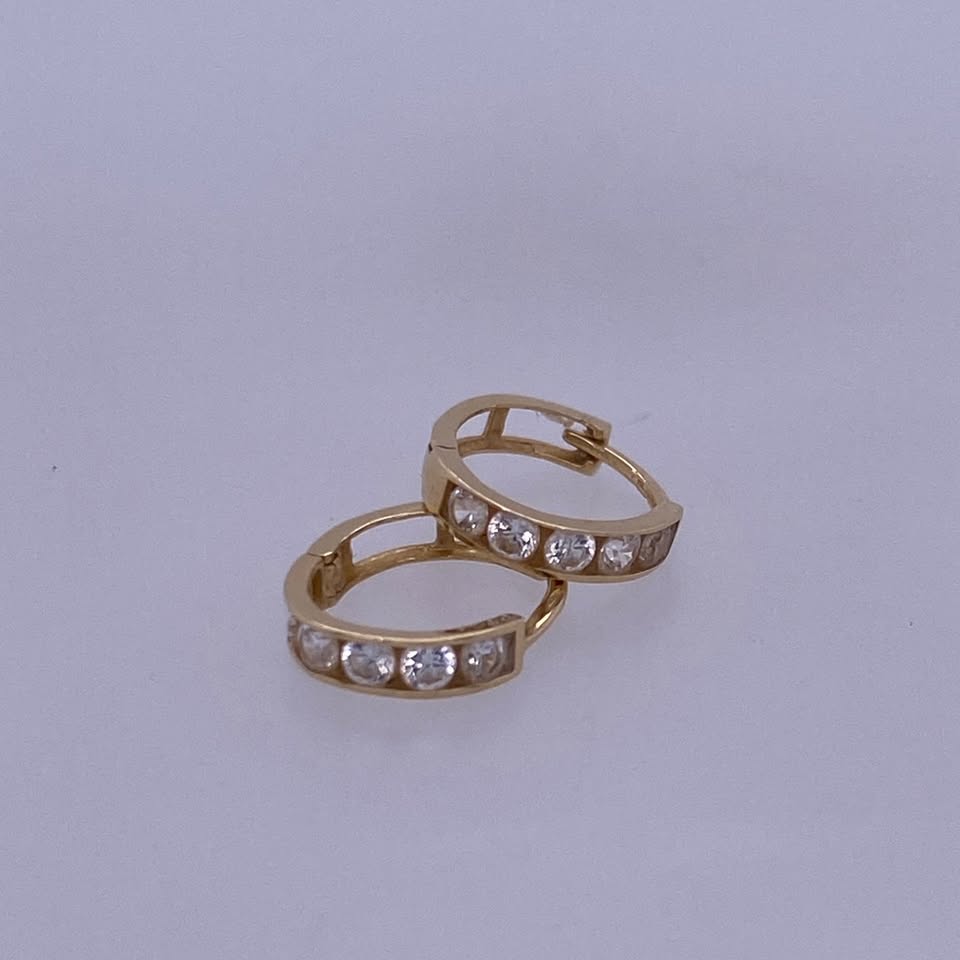 14k Yellow Gold Mini Hoop Earrings