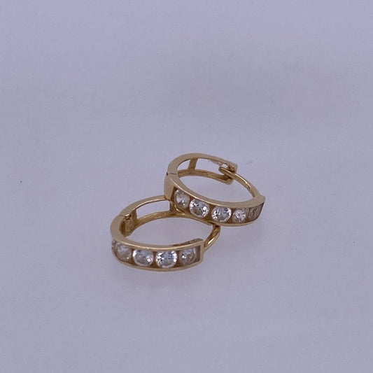 14k Yellow Gold Mini Hoop Earrings