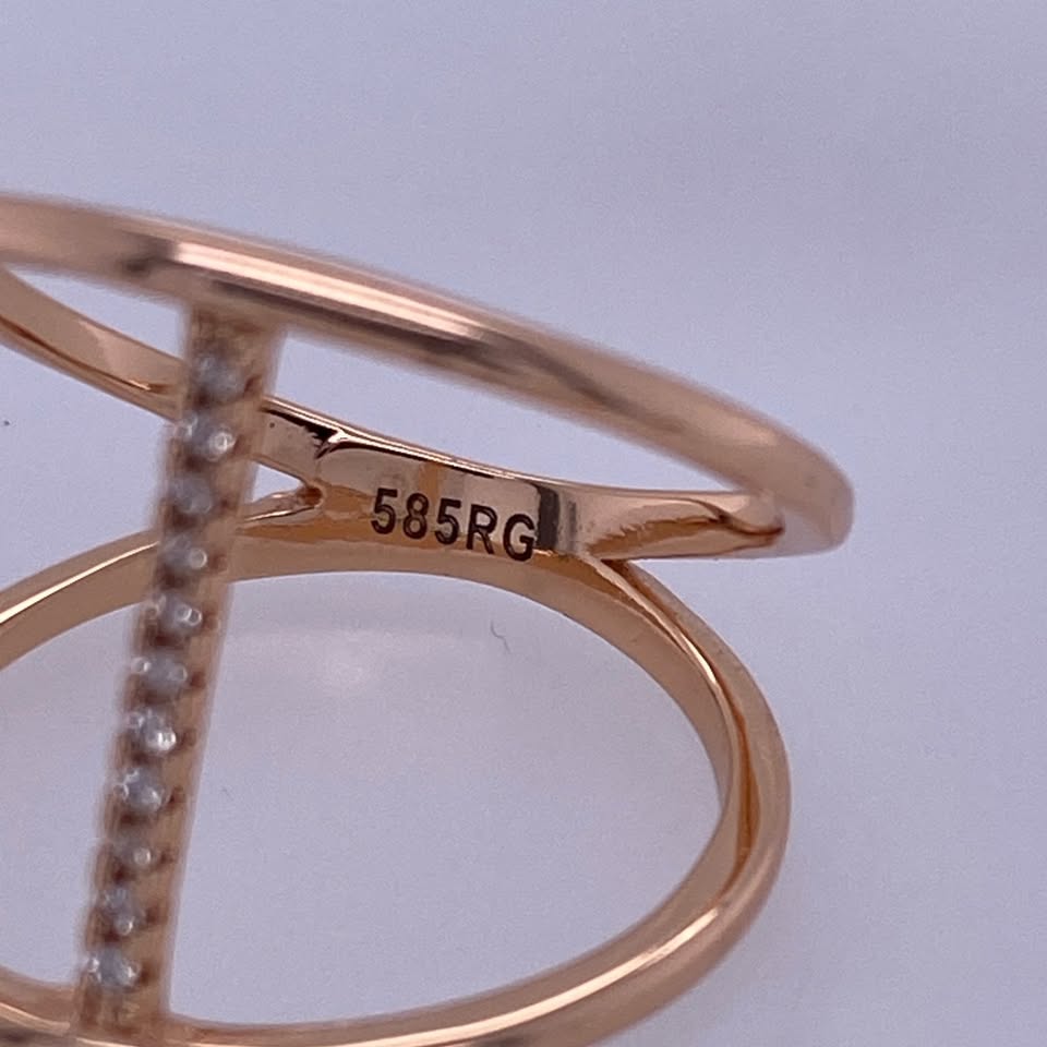 14k Rose Gold Custom Diamond Ladies Ring