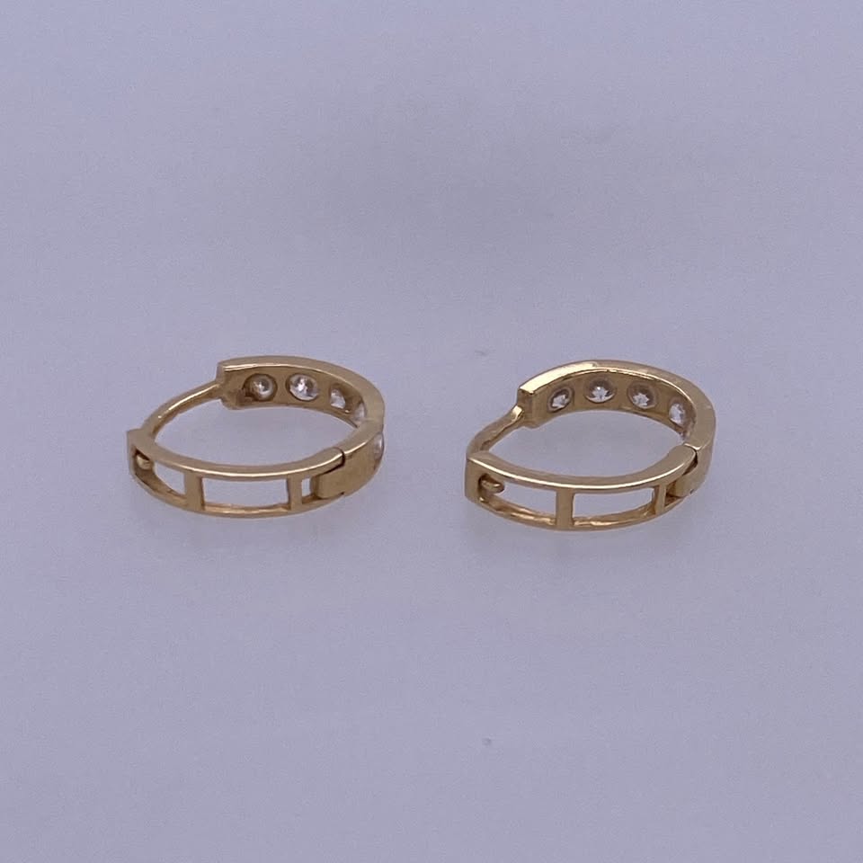 14k Yellow Gold Mini Hoop Earrings