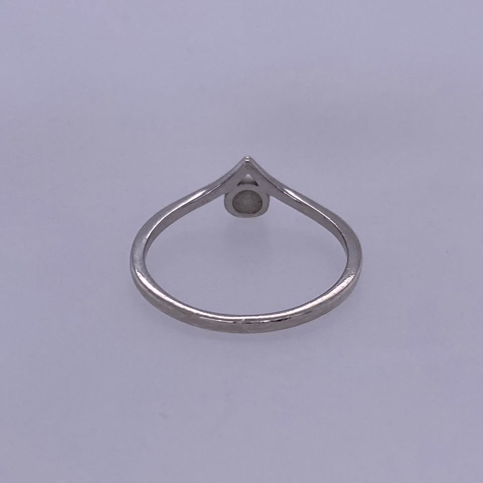 925 Sterling Silver Tiffany Blue Round Stone Ring