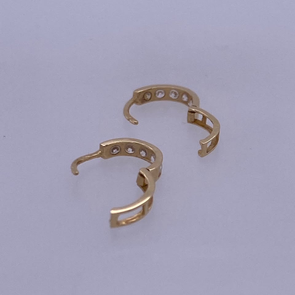 14k Yellow Gold Mini Hoop Earrings