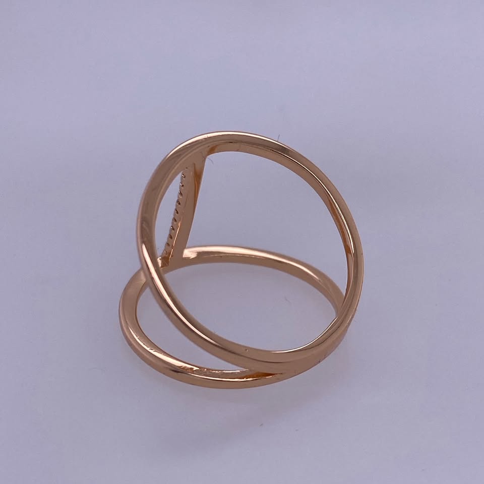 14k Rose Gold Custom Diamond Ladies Ring