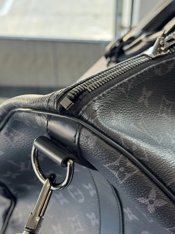 Louis Vuitton M40605 Keepall Bandoulière 55 Black Duffle Bag
