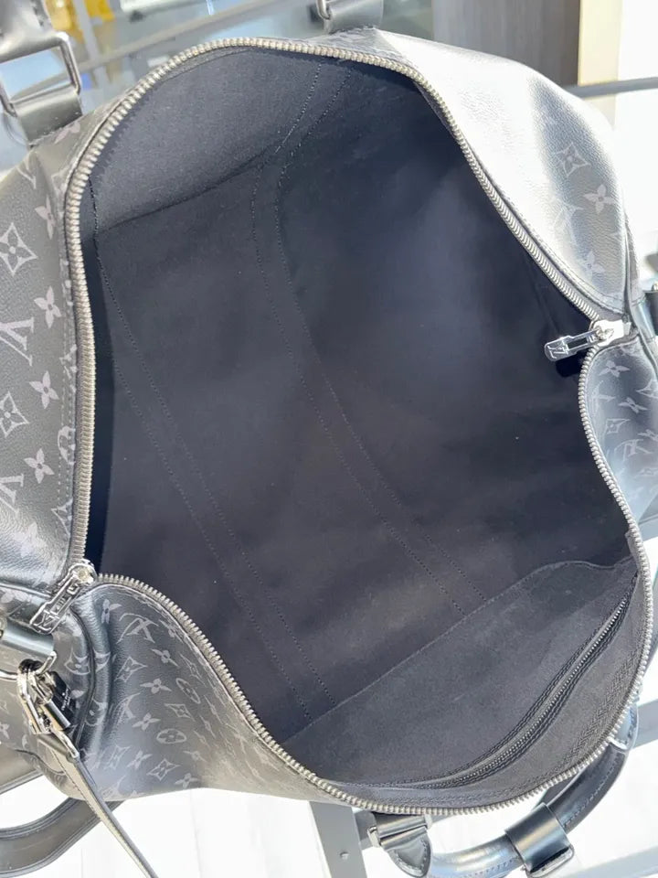 Louis Vuitton M40605 Keepall Bandoulière 55 Black Duffle Bag