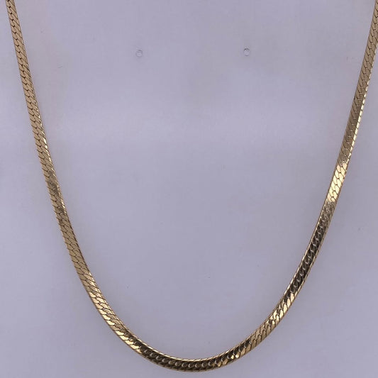 14k Yellow Gold Herringbone Necklace