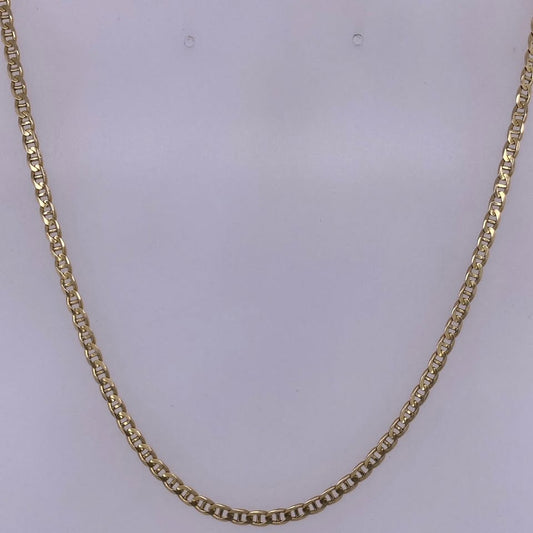 14k Yellow Gold 2.2mm Mariner Link Necklace