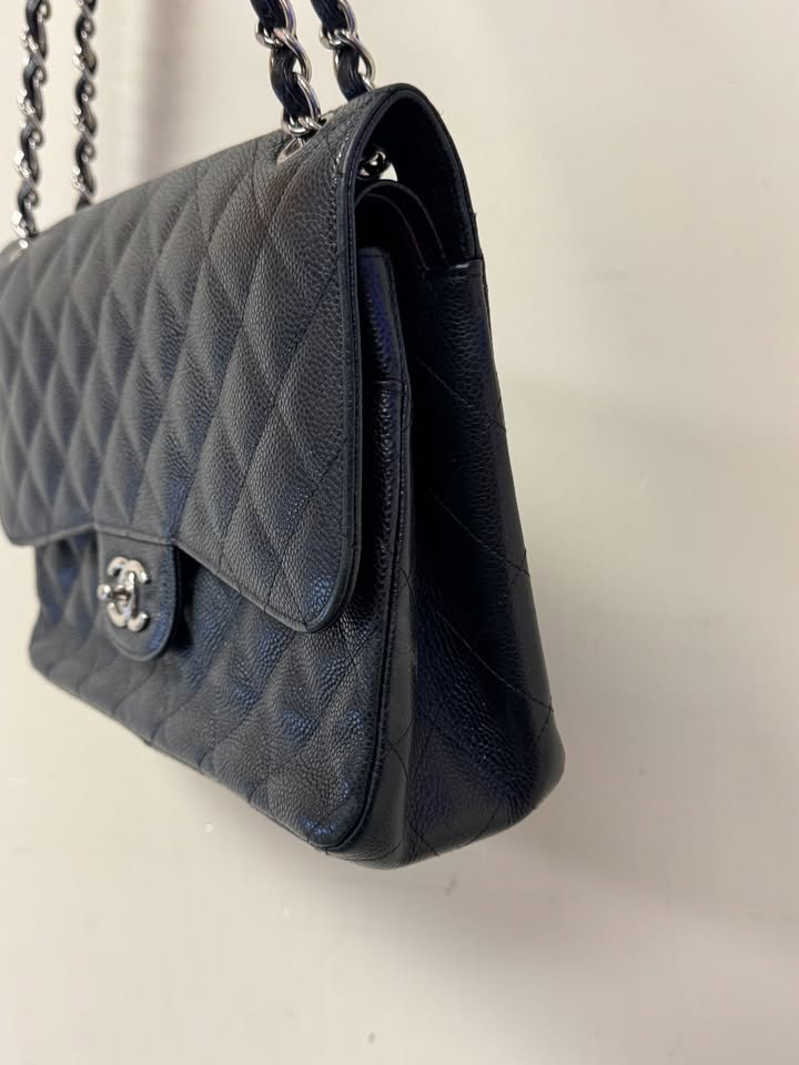 Chanel Classic Flap Jumbo Caviar Quilted Shoulder Bag