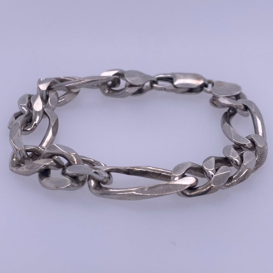 925 Sterling Silver Figaro Bracelet