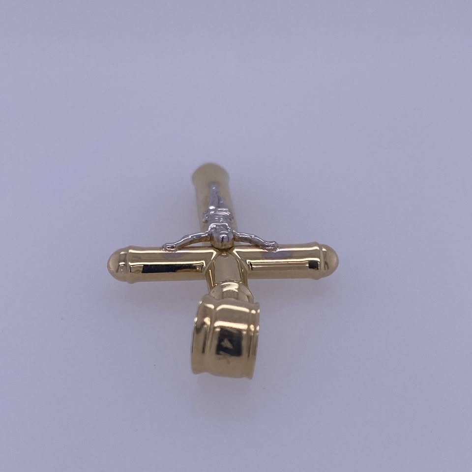 14k Yellow Gold Crucifix Cross Pendant