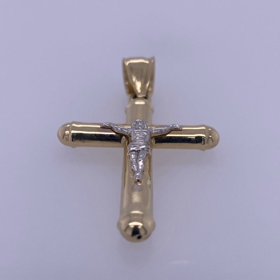 14k Yellow Gold Crucifix Cross Pendant