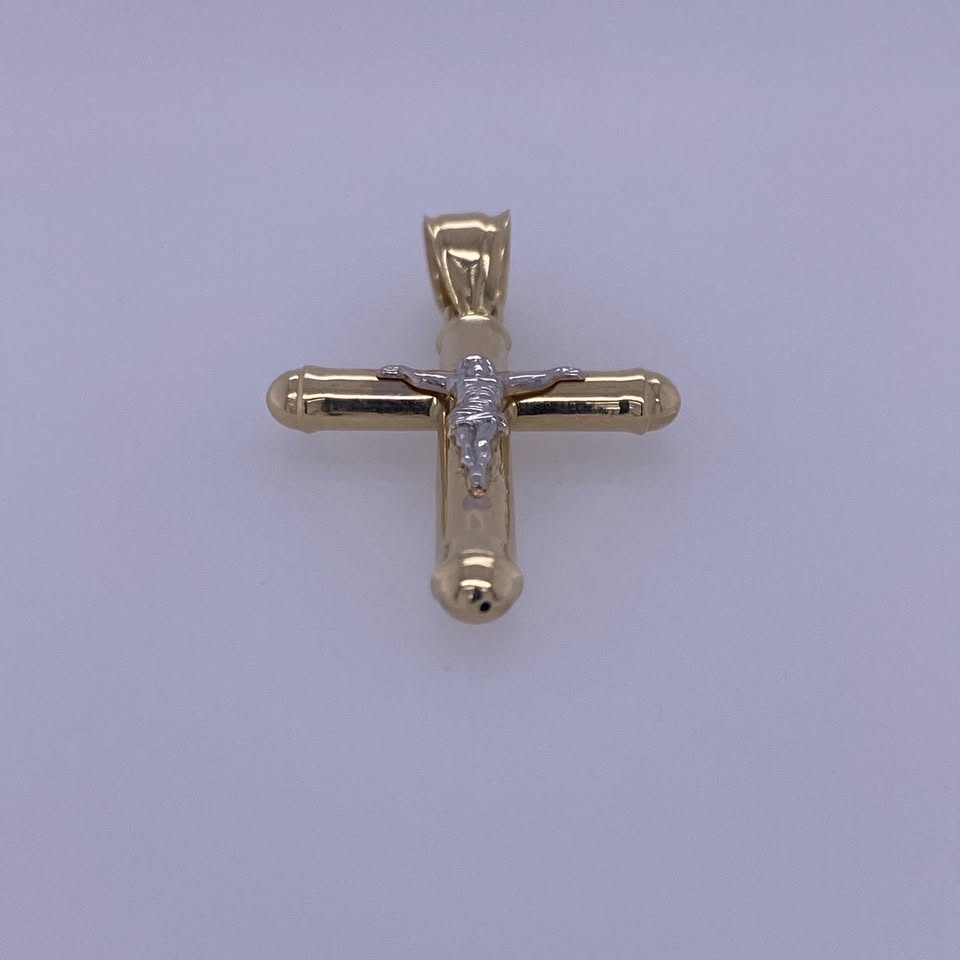 14k Yellow Gold Crucifix Cross Pendant